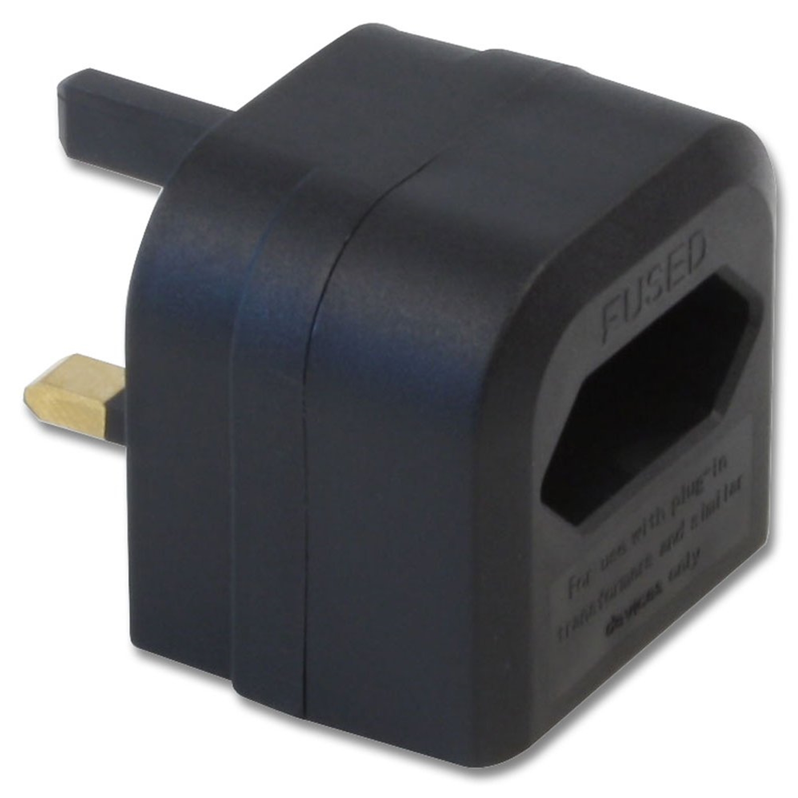 (image for) Lindy Euro Transformer to UK Adapter Plug, Black