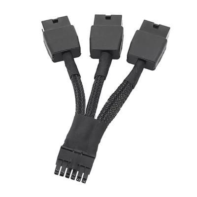 Replacement 12VHPWR 12+4Pin PCIE 5.0 to 3x8Pin (6+2P) Power Cable 10cm Braided