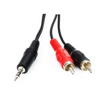 3.5mm (m) Stereo Jack To 2 X Rca Plug (m + M) 3m Black Oem Cable 2tr-303 - Tgt01