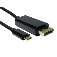 Usb-c To Displyport 4k 60hz 2 Meter Black Data Cable Usb3c-dp-2m - Tgt01