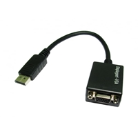 TARGET HDHDPORT-VGACAB Converter Adapter, DisplayPort 1.2 (M) to VGA (F), 0.15m Cabled Adapter, Black, 2048x1152 Max Resolution Support, Supports up 1080p at 50/60hz