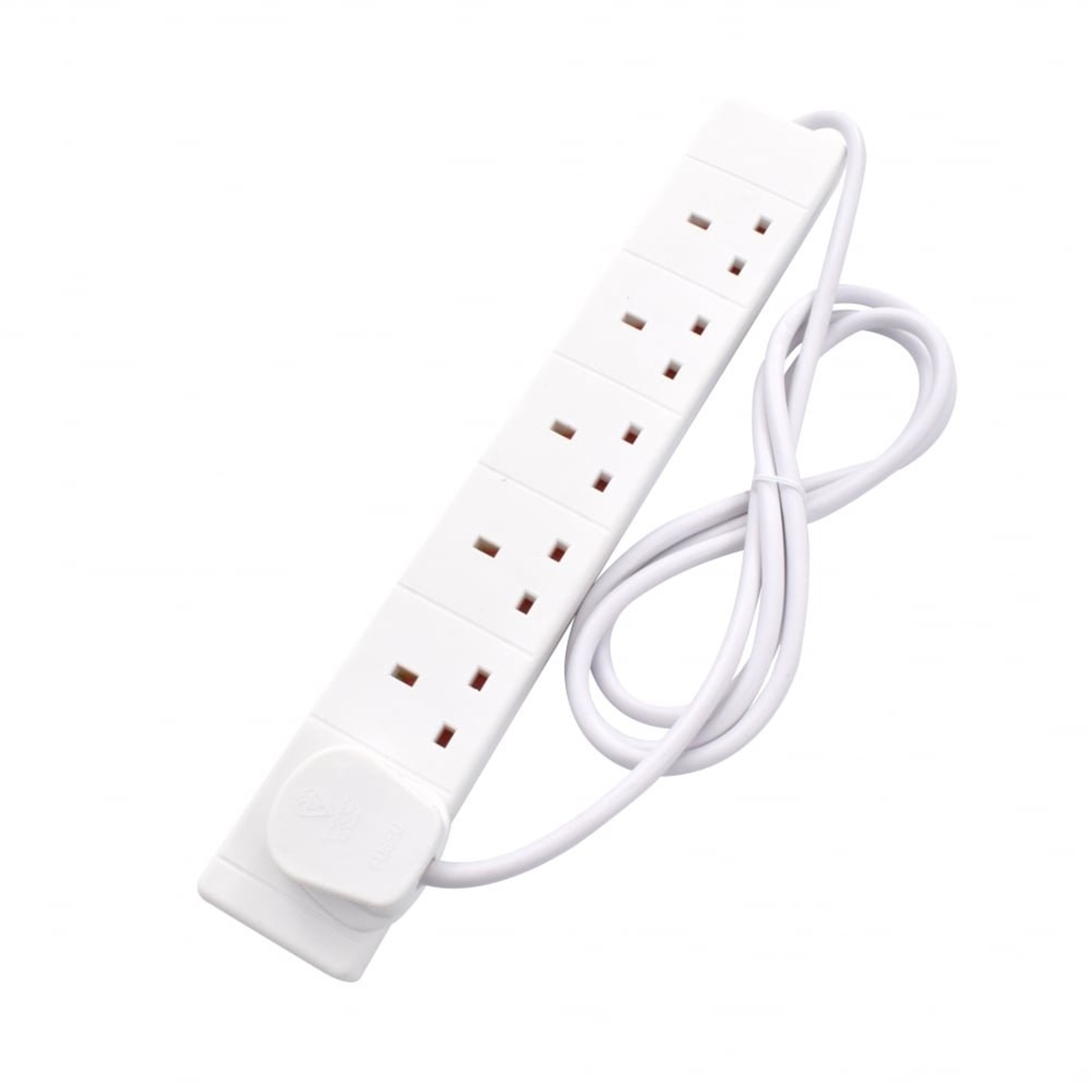 (image for) 2m 6 Gang UK Mains Extension - White