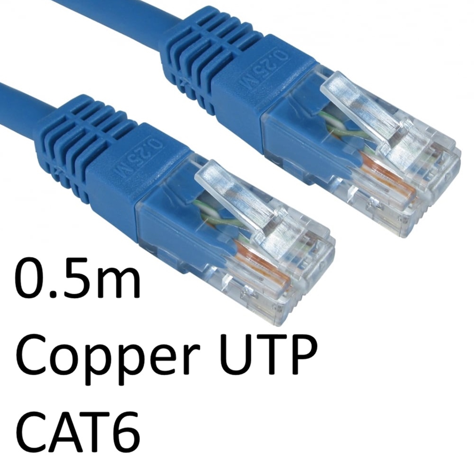 (image for) RJ45 (M) to RJ45 (M) CAT6 0.5m Blue OEM Moulded Boot Copper UTP Network Cable