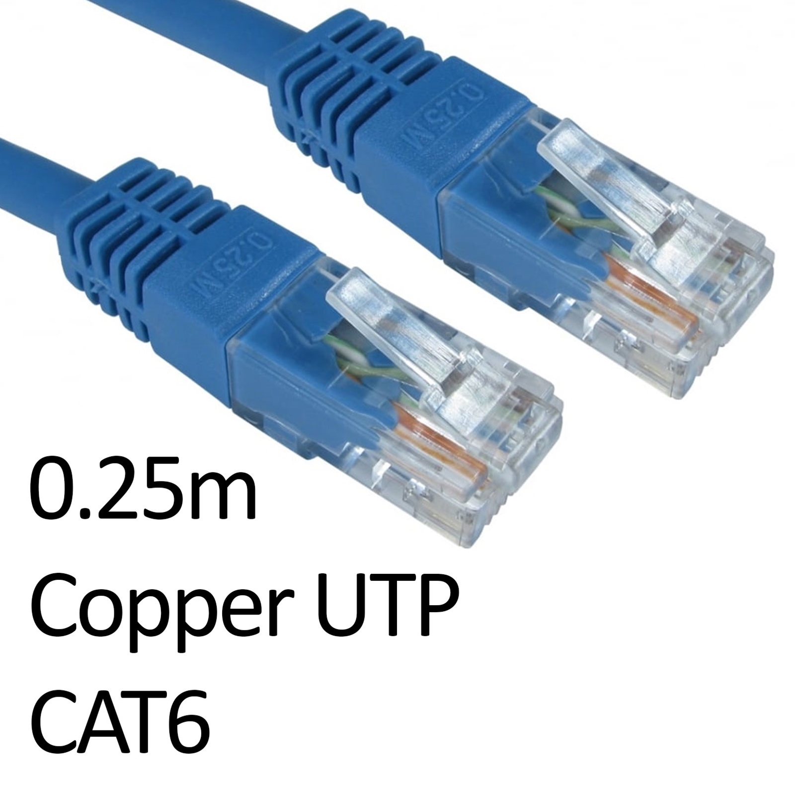 (image for) RJ45 (M) to RJ45 (M) CAT6 0.25m Blue OEM Moulded Boot Copper UTP Network Cable