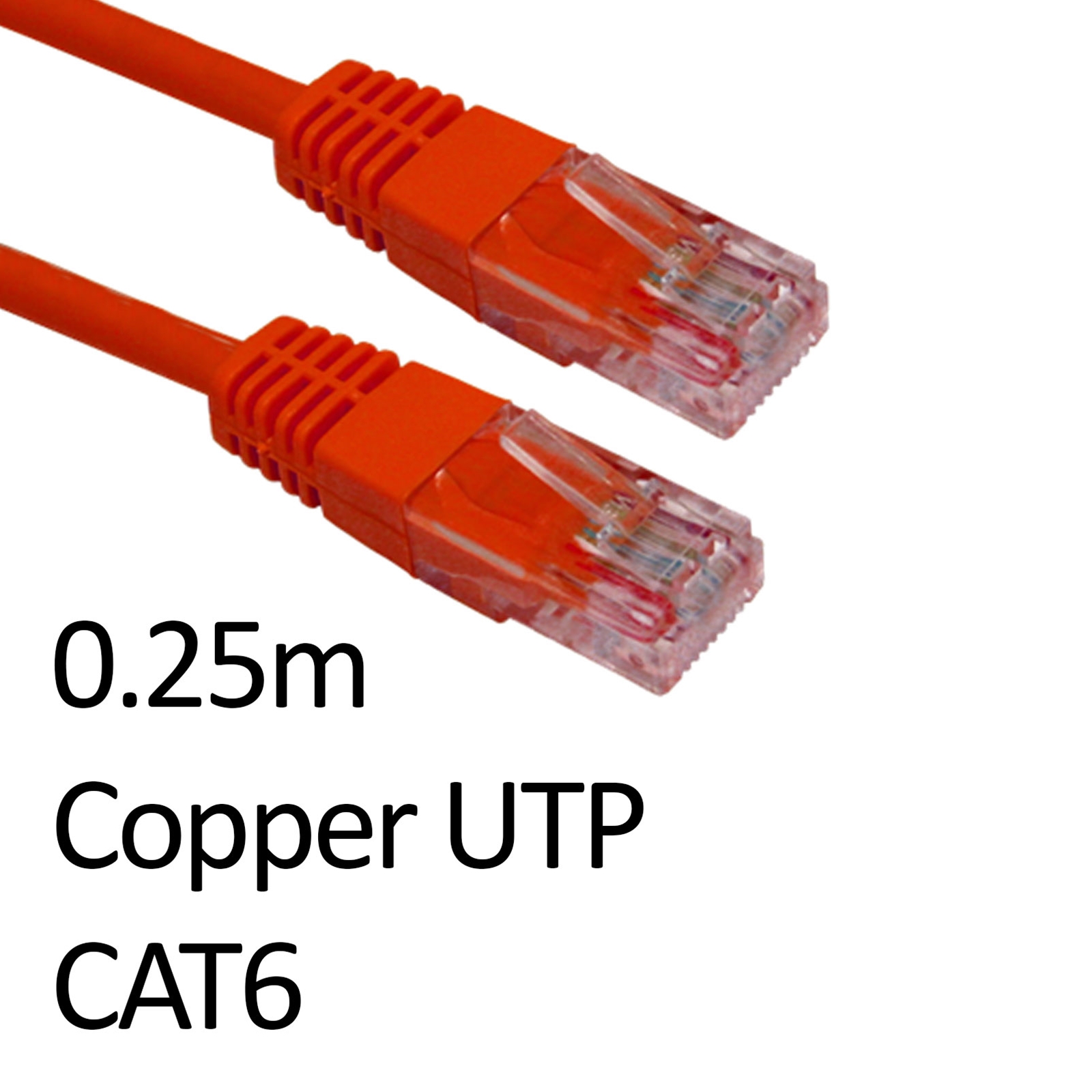 (image for) RJ45 (M) to RJ45 (M) CAT6 0.25m Red OEM Moulded Boot Copper UTP Network Cable