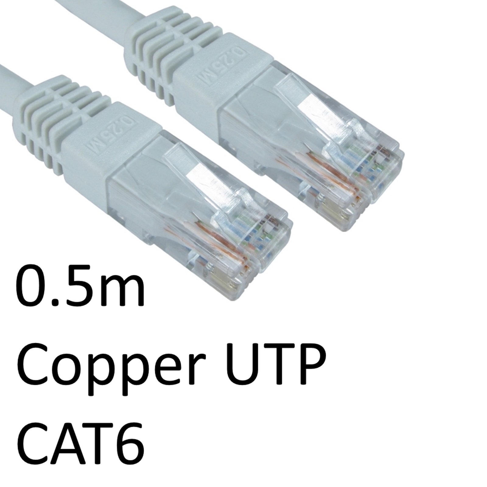 (image for) RJ45 (M) to RJ45 (M) CAT6 0.5m White OEM Moulded Boot Copper UTP Network Cable