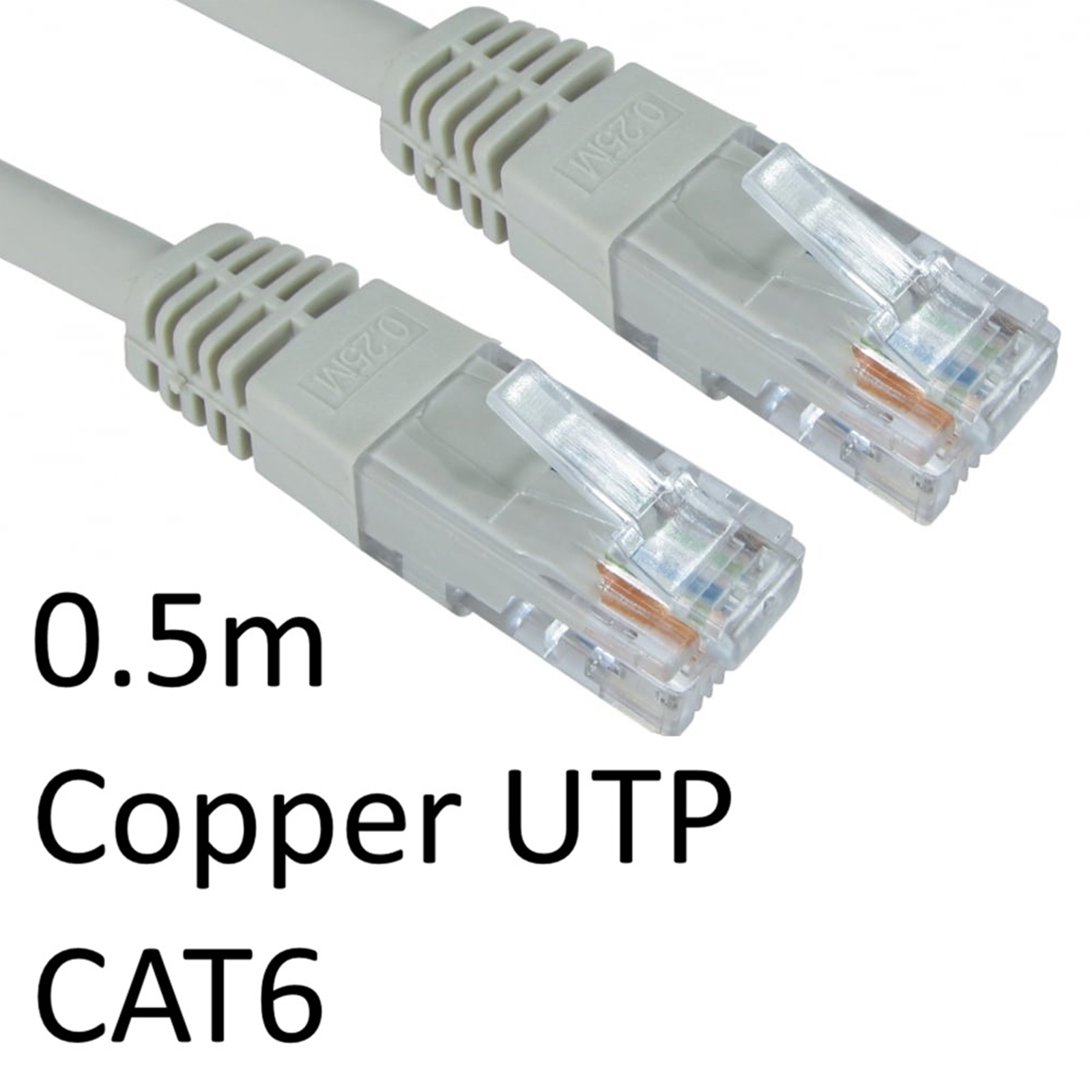 (image for) RJ45 (M) to RJ45 (M) CAT6 0.5m Grey OEM Moulded Boot Copper UTP Network Cable