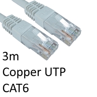 RJ45 (M) to RJ45 (M) CAT6 3m White OEM Moulded Boot Copper UTP Network Cable