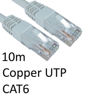 RJ45 (M) to RJ45 (M) CAT6 10m White OEM Moulded Boot Copper UTP Network Cable