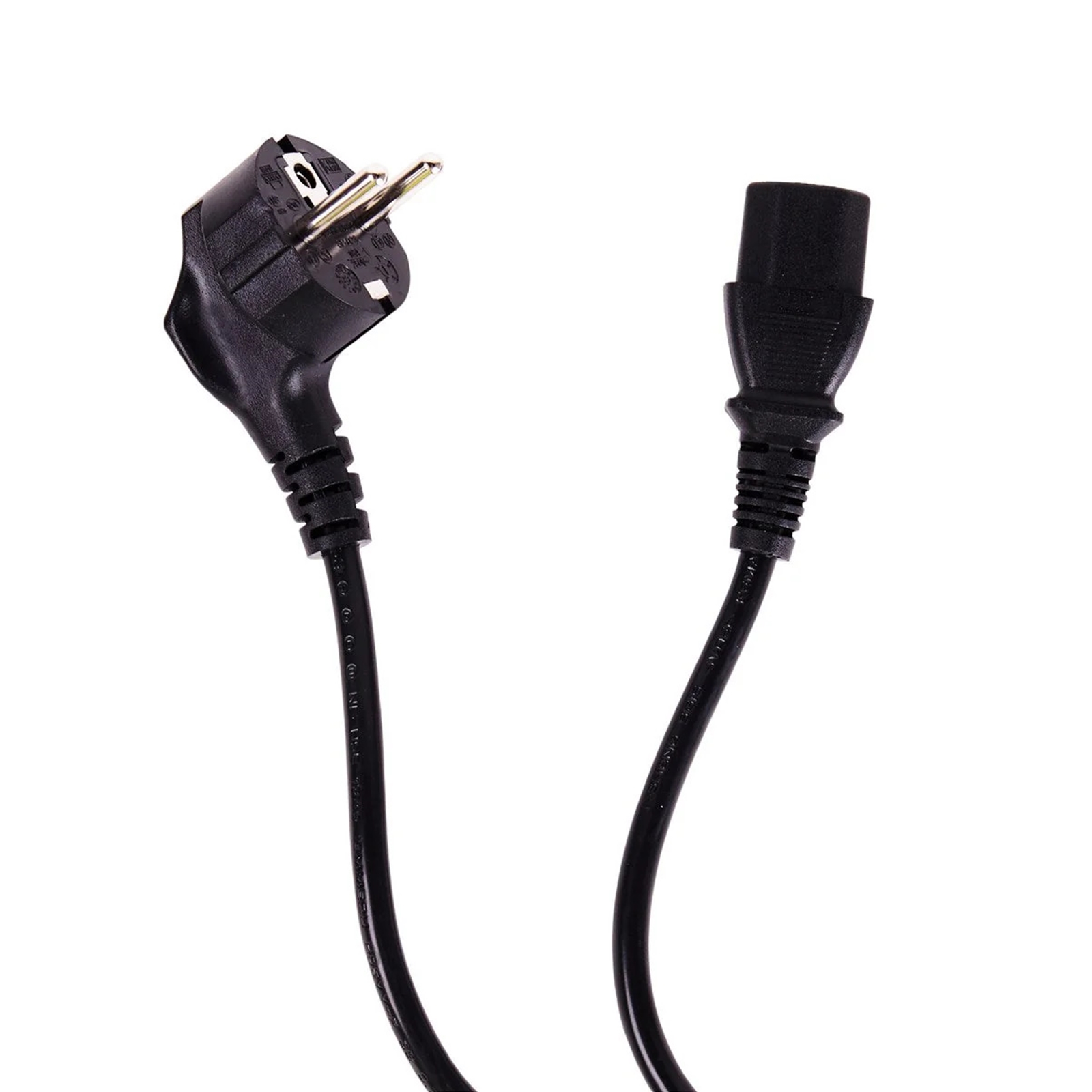 (image for) Mixed Length EU 2 Pin Plug To IEC C13 (Kettle) Mains Extension Cable - Black