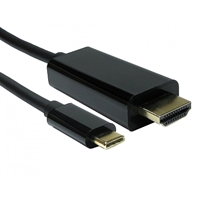 Usb-c To Hdmi 4k 60hz 2 Meter Black Data Cable Usb3c-hdmi-2m - Tgt01