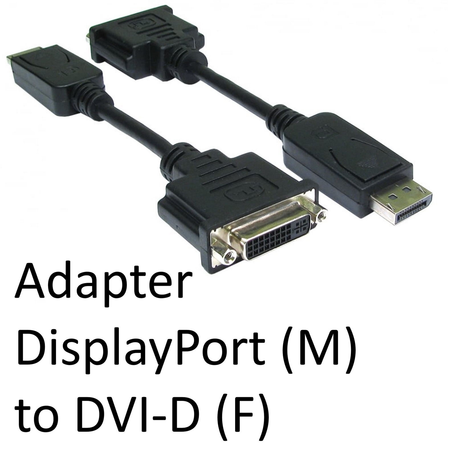 (image for) DisplayPort 1.2 (M) to DVI-D (F) Black OEM Adapter