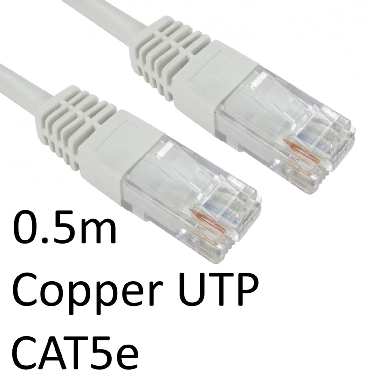 (image for) RJ45 (M) to RJ45 (M) CAT5e 0.5m White OEM Moulded Boot Copper UTP Network Cable