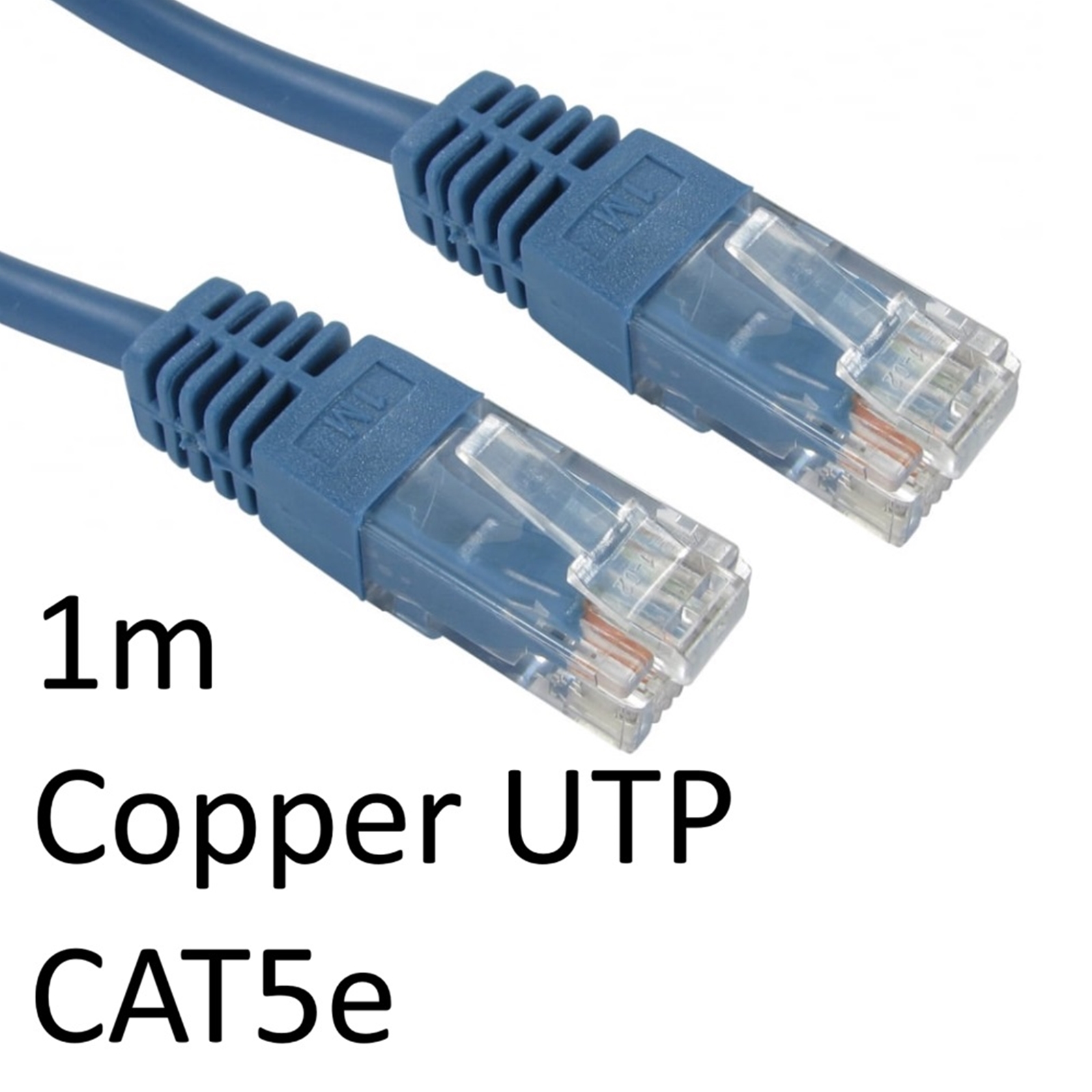 (image for) RJ45 (M) to RJ45 (M) CAT5e 1m Blue OEM Moulded Boot Copper UTP Network Cable