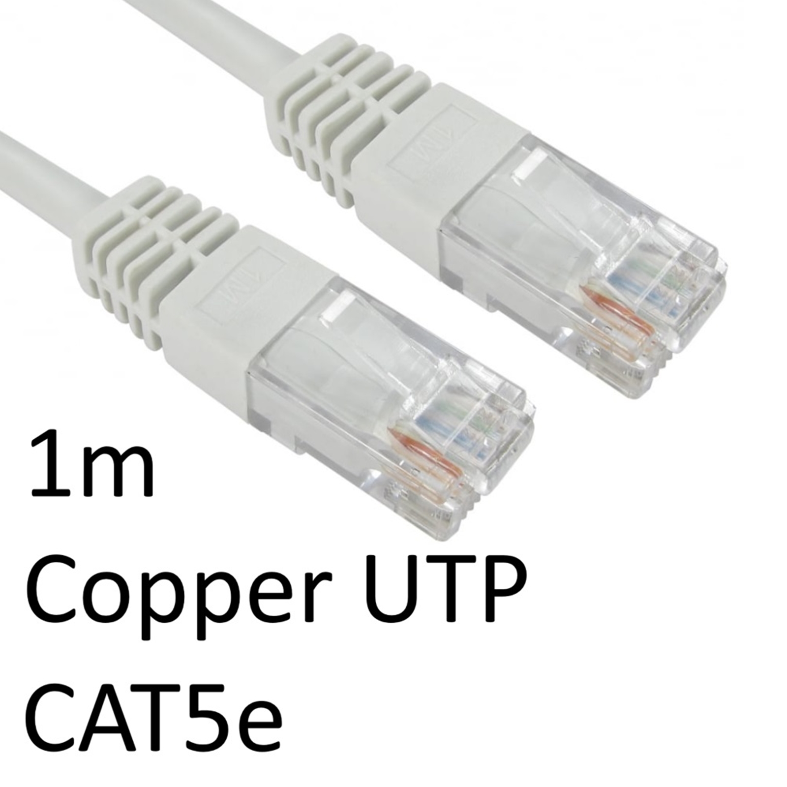 (image for) RJ45 (M) to RJ45 (M) CAT5e 1m White OEM Moulded Boot Copper UTP Network Cable