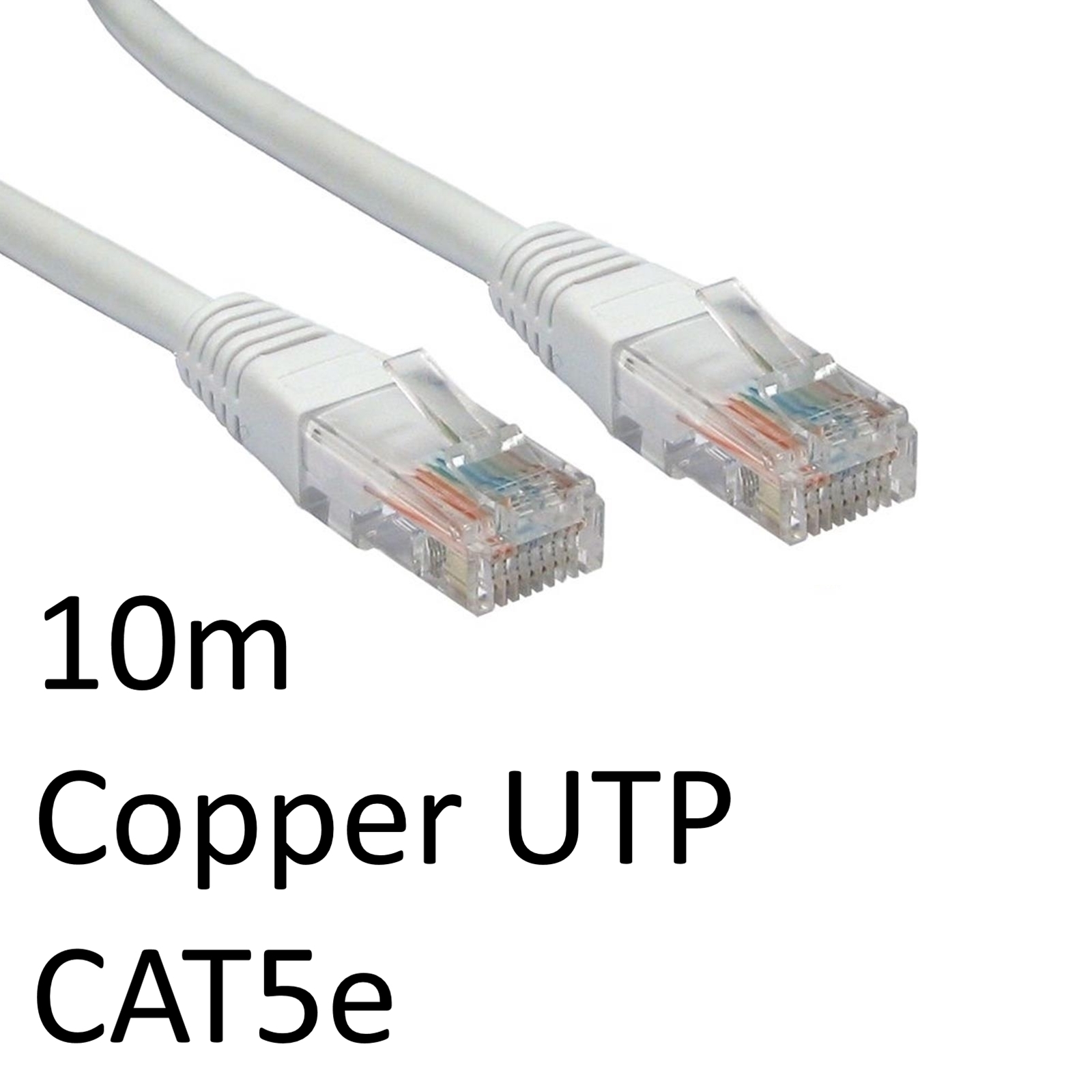 (image for) RJ45 (M) to RJ45 (M) CAT5e 10m White OEM Moulded Boot Copper UTP Network Cable