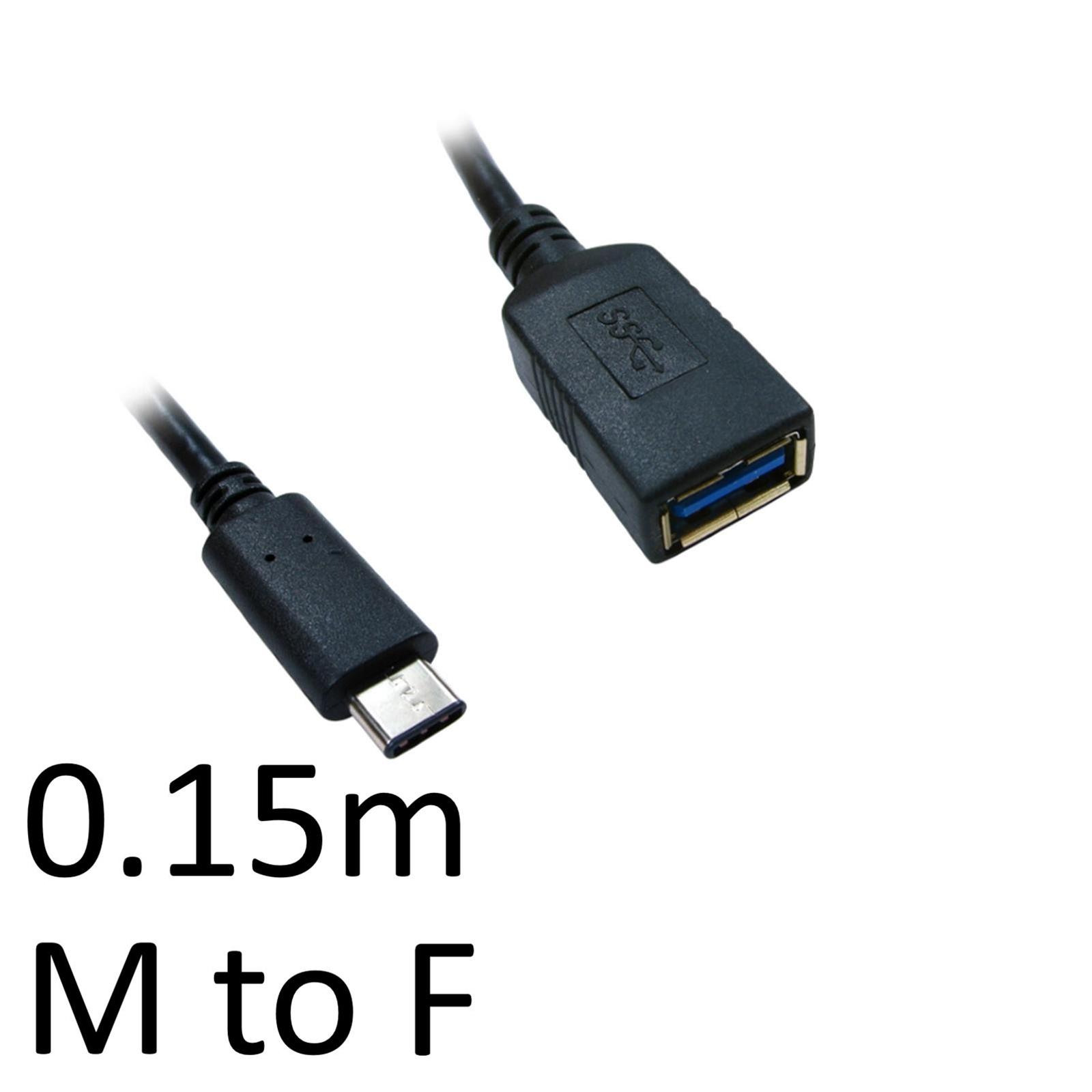 (image for) USB 3.0 A (F) to USB 3.1 C (M) 0.15m Black OEM Data Adapter