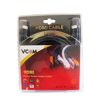 VCOM HDMI 1.4 (M) to HDMI 1.4 (M) 5m Black Retail Packaged Display Cable