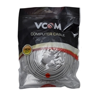 VCOM RJ45 (M) to RJ45 (M) CAT5e 20m Grey Retail Packaged Moulded Network Cable