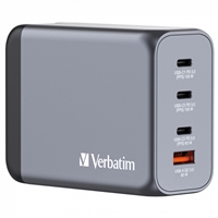 Verbatim (32204) Gnc-200 Gan Charger 200w With 2 X Usb-c Pd 100w / 1 X Usb-c Pd 65w / 1 X Usb Qc 3.0 (eu/uk/us) 32204 - Tgt01