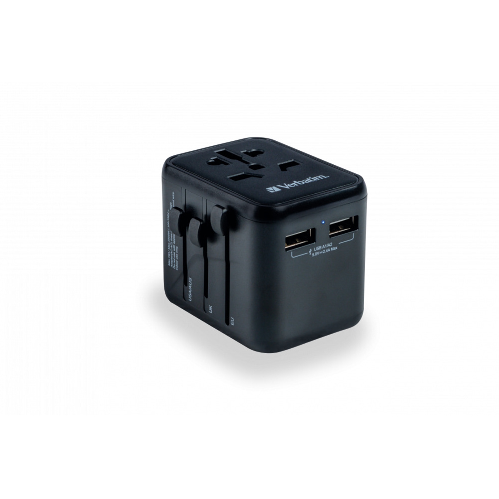 (image for) Verbatim (49543) UTA-01 Universal Travel Adapter with 2 x USB-A Ports