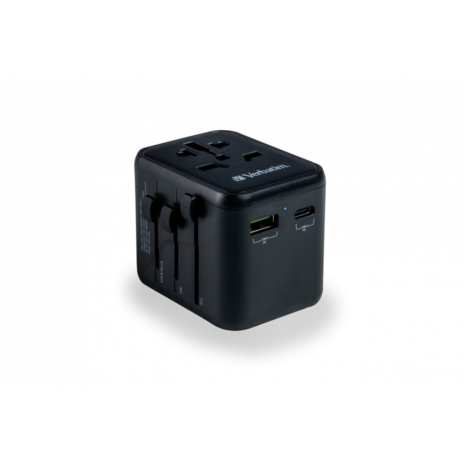 (image for) Verbatim (49544) UTA-02 Universal Travel Adapter with 1 x USB-C PD 20W / 1 x USB-A QC 3.0
