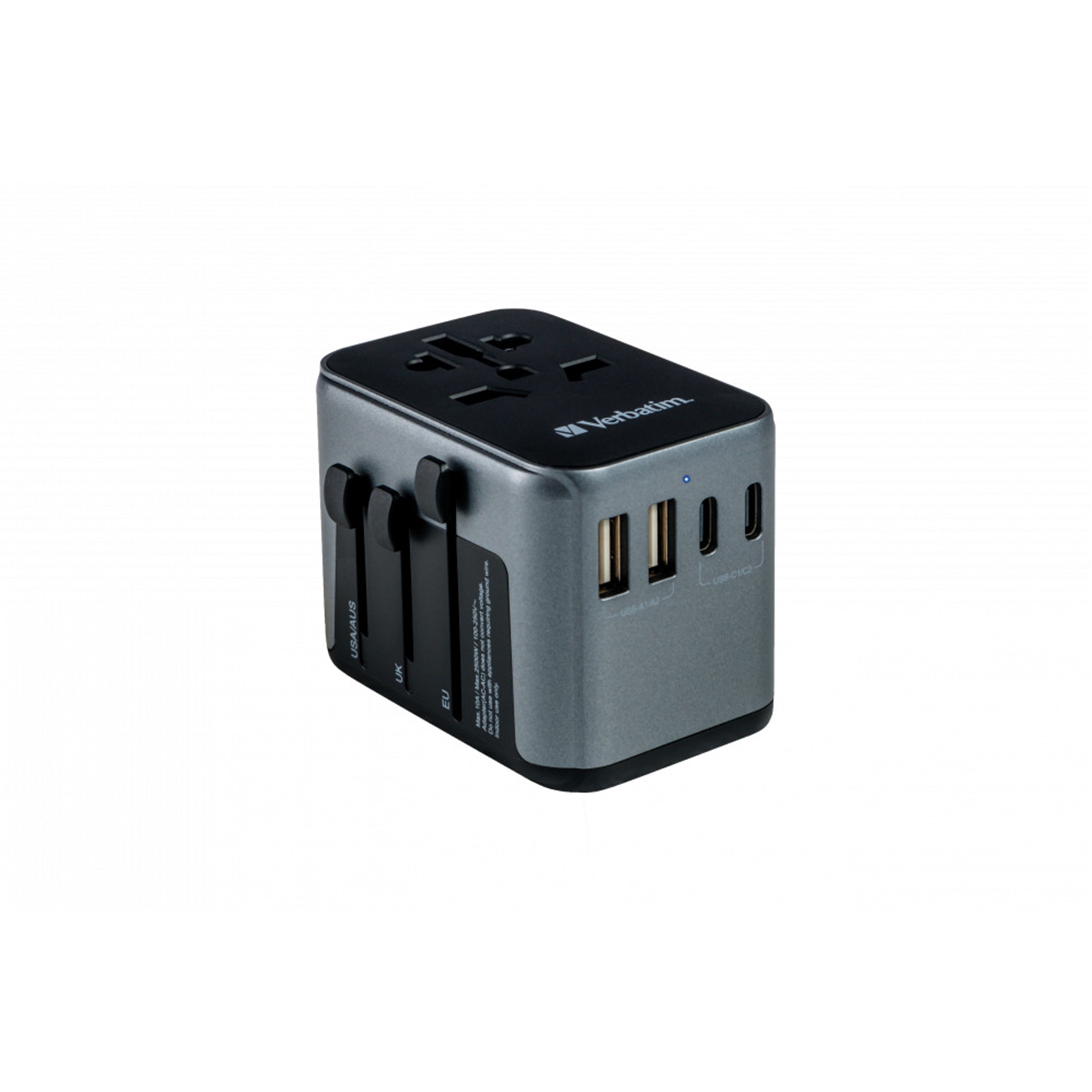 (image for) Verbatim (49545) UTA-03 Universal Travel Adapter with 1 x USB-C PD 30W & QC 3.0 / 2 x USB-C / 2 x USB-A