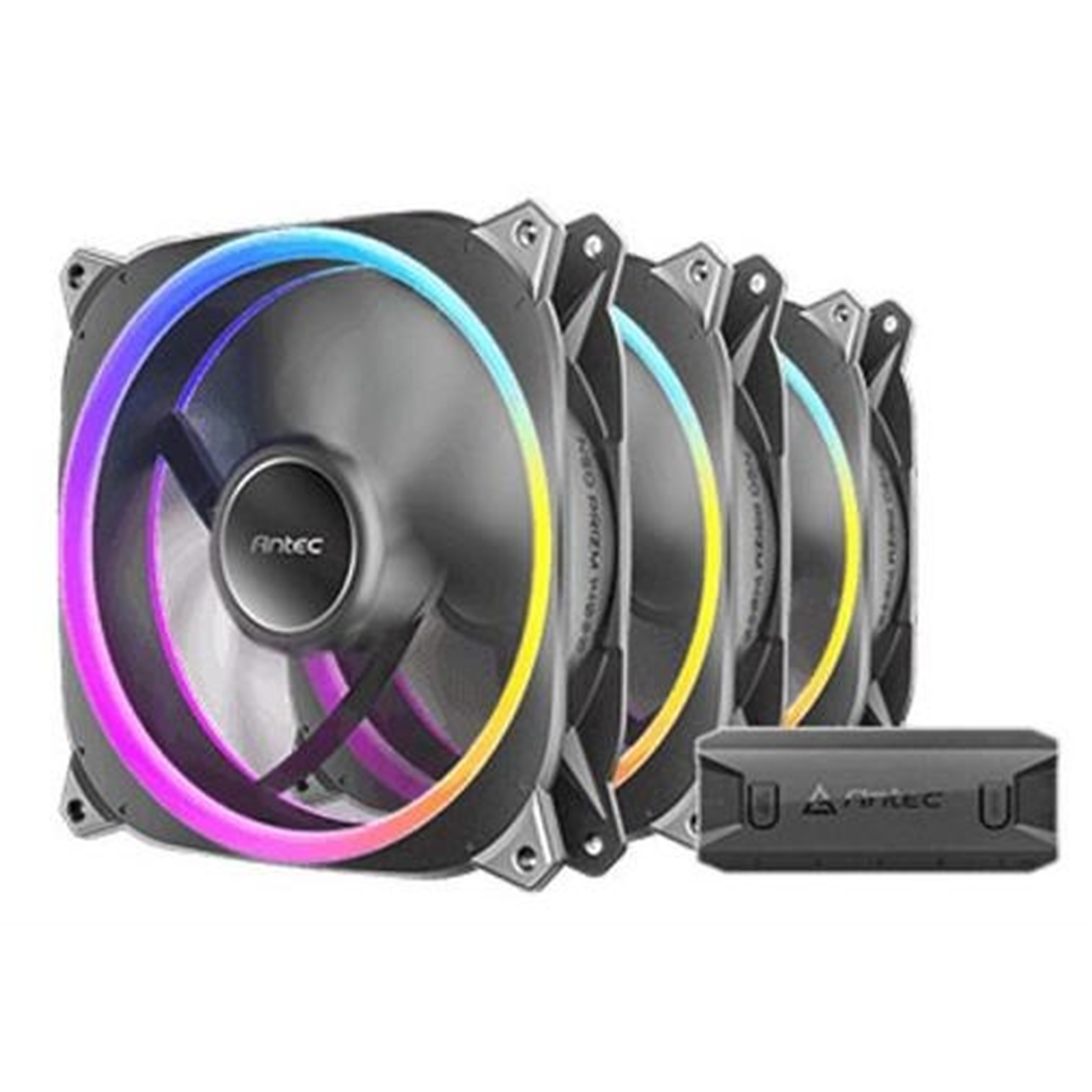 (image for) Antec Neo Prizm T3 120 ARGB PWM Case Fan (3-Pack) - Hydro Bearing, 600-2000 RPM, Black