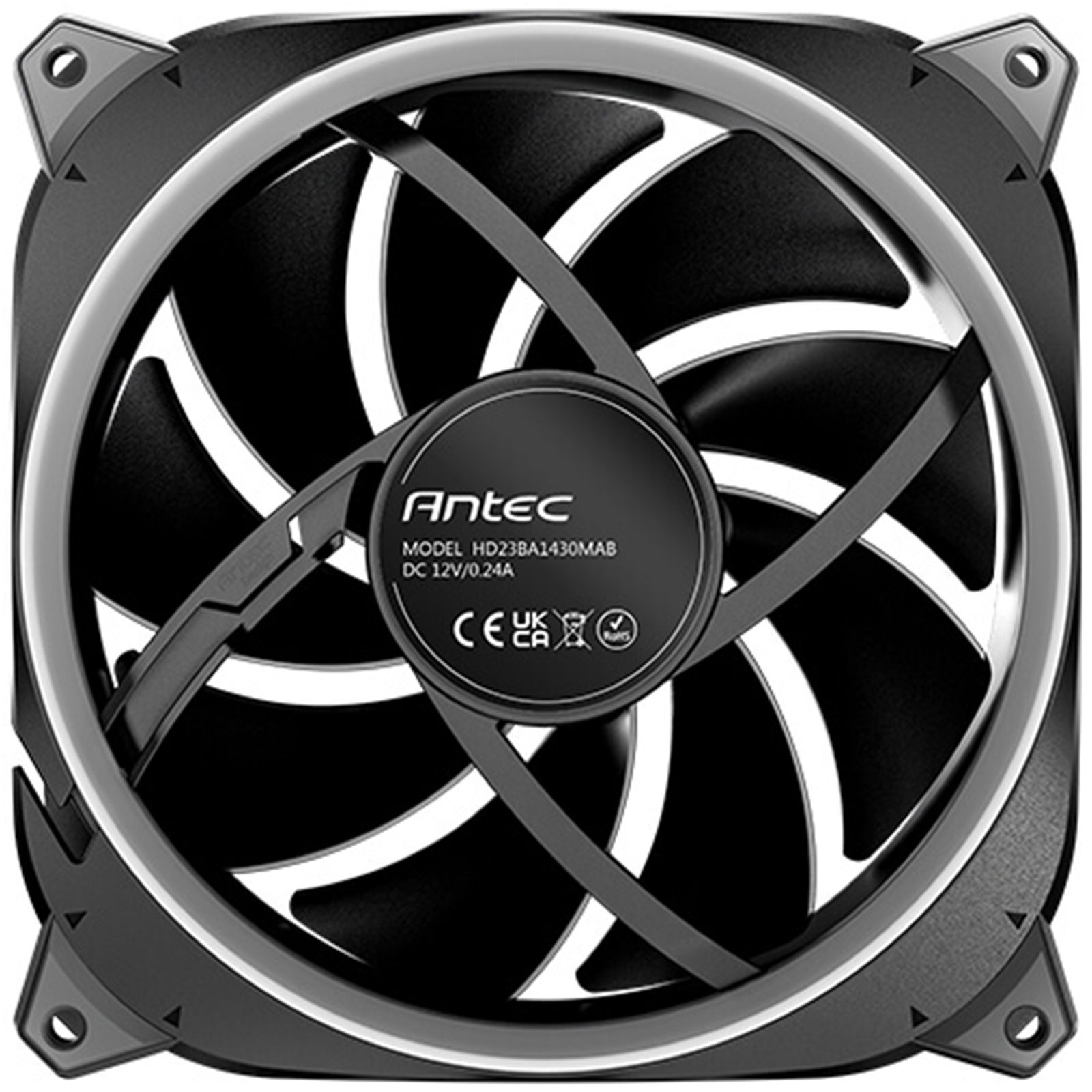 (image for) Antec Neo Prizm T3 140 ARGB PWM Case Fan - Hydro Bearing, 600-1500 RPM, Black