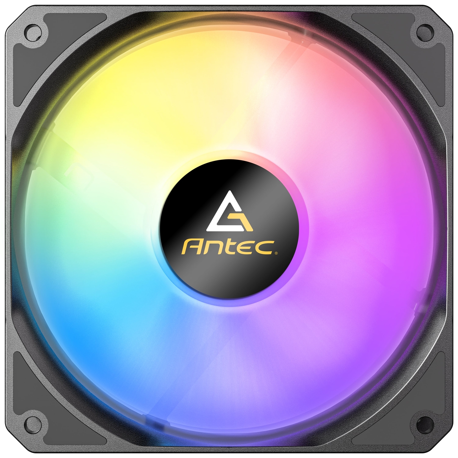 (image for) Antec P12R ARGB Reverse PWM 120mm Fan - 4-Pin, Black, High-Airflow Cooling, 9-Blade Design with Anti-Vibration Pads