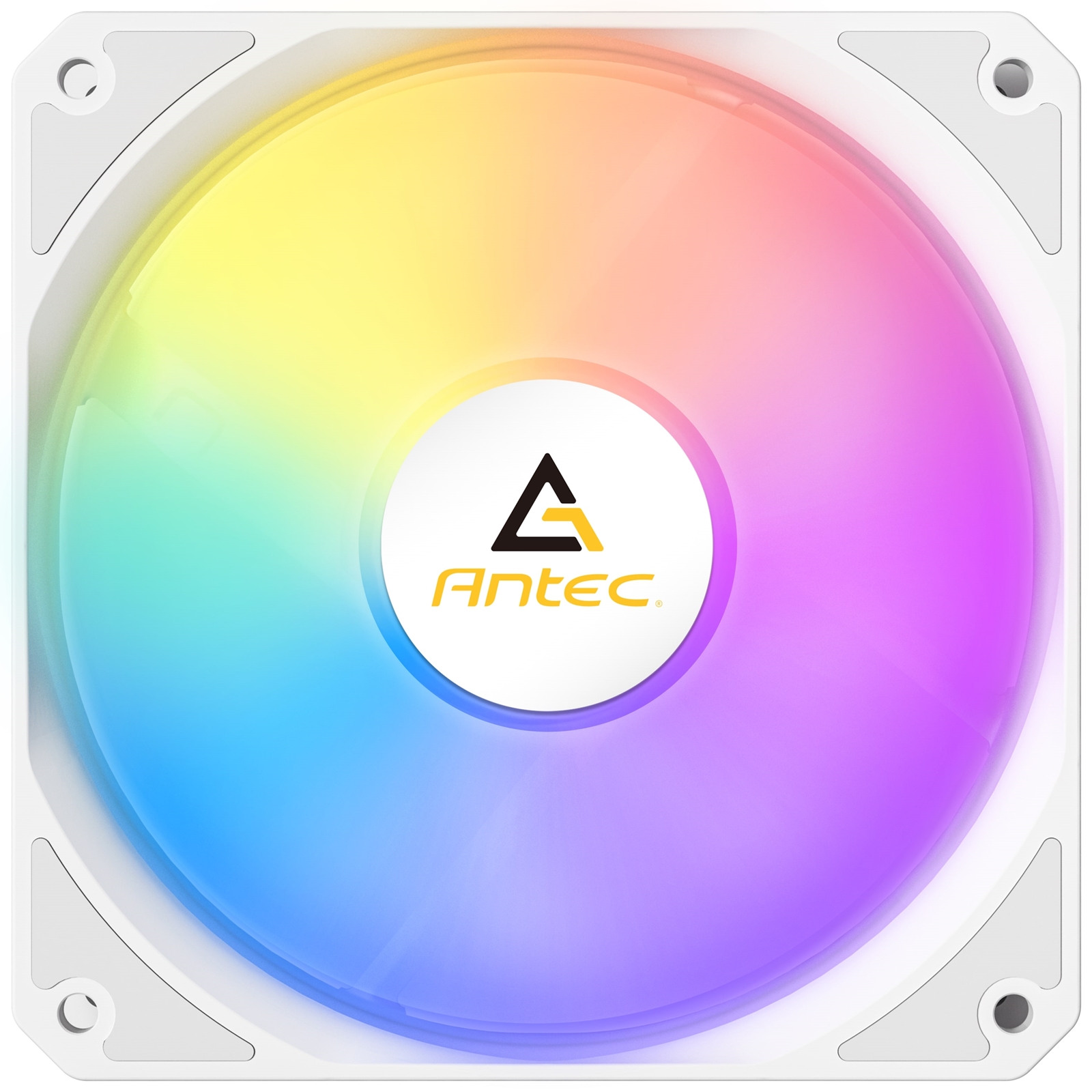 (image for) Antec P12R ARGB Reverse PWM 120mm Fan - 4-Pin, White, High-Airflow Cooling, 9-Blade Design with Anti-Vibration Pads