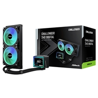 Asrock Challenger 240 Digital Aio Liquid Cpu Cooler, 240mm Radiator, Dual 120mm Pwm Argb Fans, 3" Digital Display, Intel Lga1700/1851 & Amd Am5/am4 Compatible 90-acla24-baaga6 - Tgt01 Asrock Challenger 240 Digital Aio Liquid Cpu Cooler, 240mm Radiator, Dual 120mm Pwm Argb Fans, 3" Digital Display, Intel Lga1700/1851 & Amd Am5/am4 Compatible 90-acla24-baaga6 - Tgt01