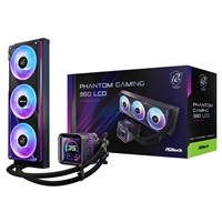 Asrock Phantom Gaming 360 Lcd Aio Liquid Cpu Cooler, 360mm Radiator, Triple 120mm Pwm Argb Fans, Lcd Display, Intel Lga1700/1851 & Amd Am5/am4 Compatible 90-apga36-baaga5 - Tgt01