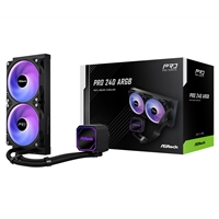 Asrock Pro 240 Argb Aio Liquid Cpu Cooler, 240mm Radiator, Dual 120mm Pwm Fans, Addressable Rgb, Intel Lga1700/1851 & Amd Am5/am4 Compatible 90-apra24-baaga6 - Tgt01 Asrock Pro 240 Argb Aio Liquid Cpu Cooler, 240mm Radiator, Dual 120mm Pwm Fans, Addressable Rgb, Intel Lga1700/1851 & Amd Am5/am4 Compatible 90-apra24-baaga6 - Tgt01