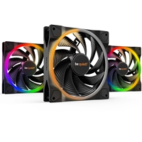 Be Quiet! Light Wings Pwm High Speed Addressable Rgb Fan Pack, 140mm, 2200rpm, 4-pin Pwm Fan & 3-pin Argb Connectors, Black Frame, Black Blades, Argb Lighting On Front & Rear, Addressable Rgb Hub Included Bl079 - Tgt01