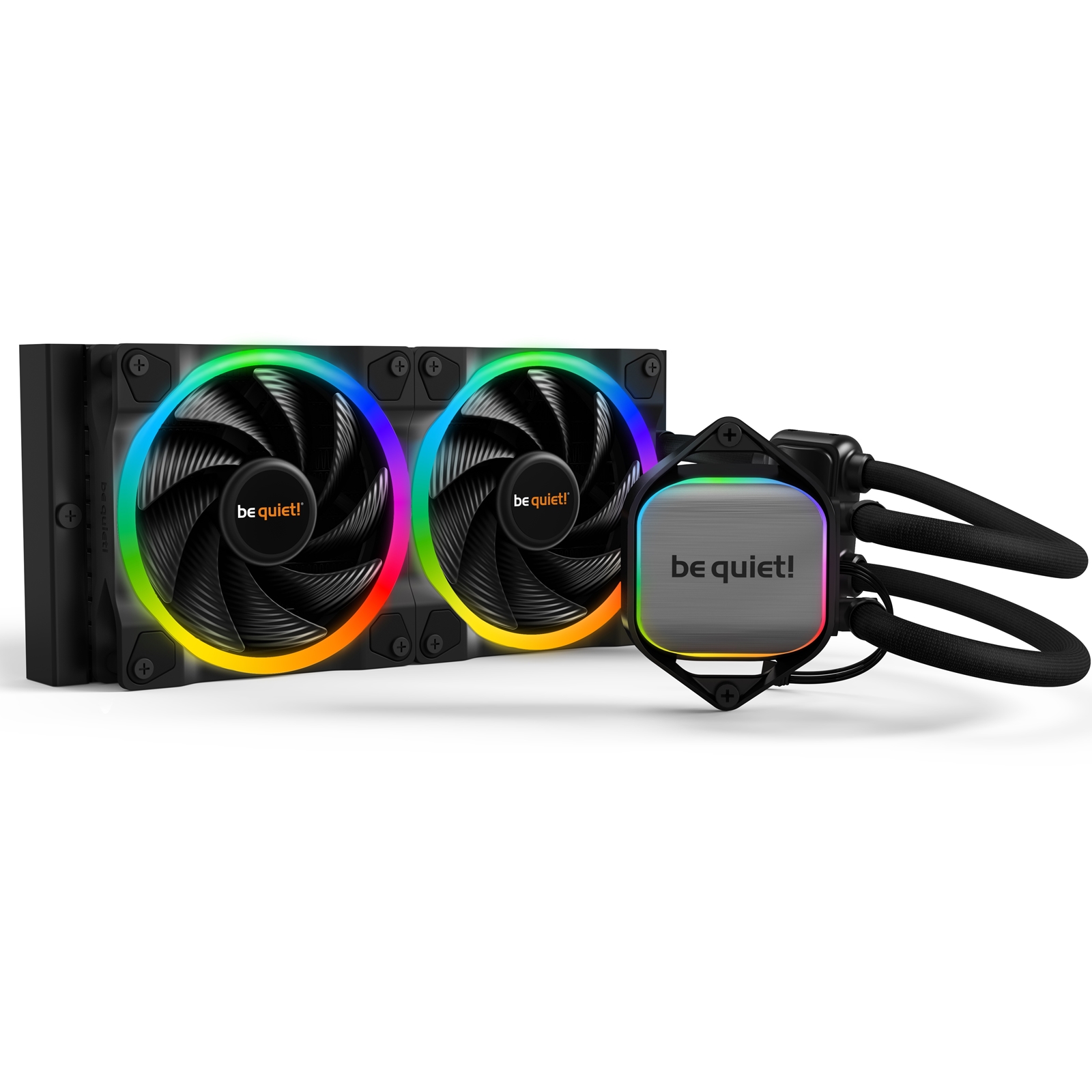 (image for) be quiet! Pure Loop 2 FX AiO Liquid CPU Cooler, Universal Socket, 240mm Radiator, 2 x Light Wings 120mm PWM High Speed 2500RPM Addressable RGB Cooling Fan, Addressable RGB LED Pump Head, ARGB PWM Hub Included