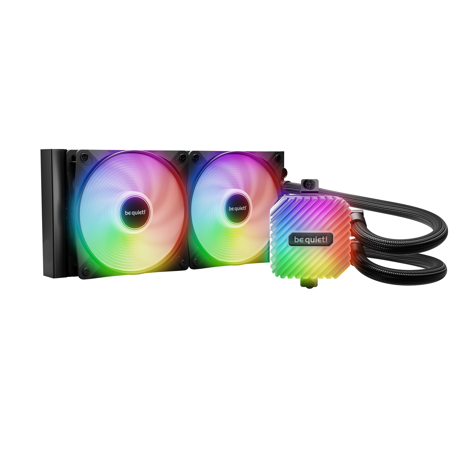 (image for) be quiet! Light Loop 240mm Liquid Cooler - High-Performance ARGB All-in-One Water Cooling System with Dual Light Wings LX PWM Fans