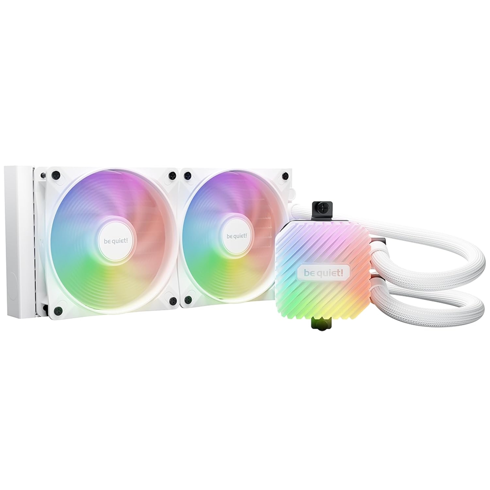 (image for) be quiet! Light Loop 240mm AIO CPU Liquid Cooler, High-Performance ARGB Lighting, Dual 120mm PWM Fans, Ultra-Quiet Operation, Easy Maintenance, Intel/AMD Compatible, White