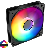 Cit Halo 120mm Infinity Argb Black 4-pin Pwm High-performance Pc Cooling Fan With Addressable Rgb Lighting And Superior Airflow Cit-halo-fnb - Tgt01