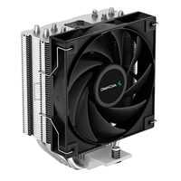 (image for) DeepCool AG400 Fan CPU Cooler, Universal Socket, High Efficiency 120mm PWM Cooling Black Fan, 2000RPM, 4 Heat Pipes, 220W Heat Dissipation Power, Unique Matrix Fin Design, Intel LGA 1700 Bracket Included