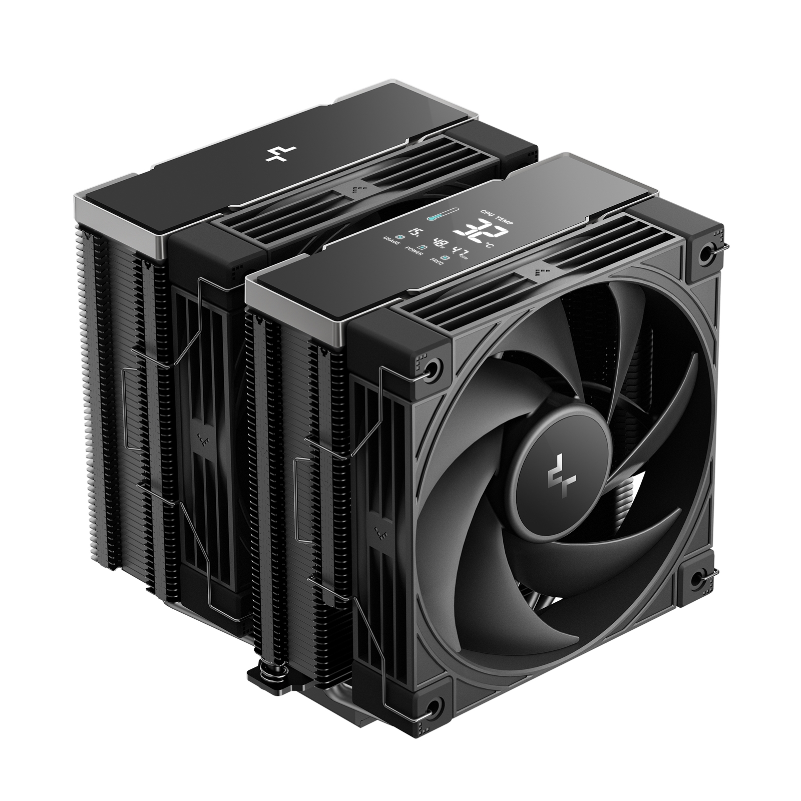DeepCool AK620 G2 DIGITAL NYX Dual Tower CPU Cooler, Black, 2 x 120mm Fan, 6 x advanced Copper Heatpipes, Intel/AMD