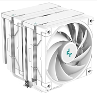 (image for) DeepCool AK620 WH Fan CPU Cooler, Universal Socket, Dual Powerful 120mm FDB PWM White Fans, 1850RPM, 6 Heat Pipes, 260W Heat Dissipation Power, Unique Matrix Fin Design, White Edition,