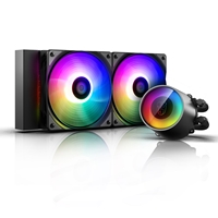 DeepCool GamerStorm CASTLE 240RGB V2 Universal Socket 240mm PWM 1800RPM ARGB LED AiO Liquid CPU Cooler with Wired ARGB Controller