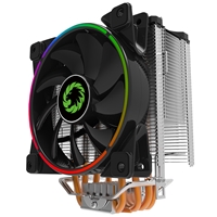 GameMax Gamma 500 Universal Socket 120mm PWM 1800RPM Addressable RGB LED Fan CPU Cooler with Wired Addressable RGB Controller
