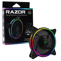 GameMax Razor 120mm 1200RPM PWM Addressable RGB LED Fan
