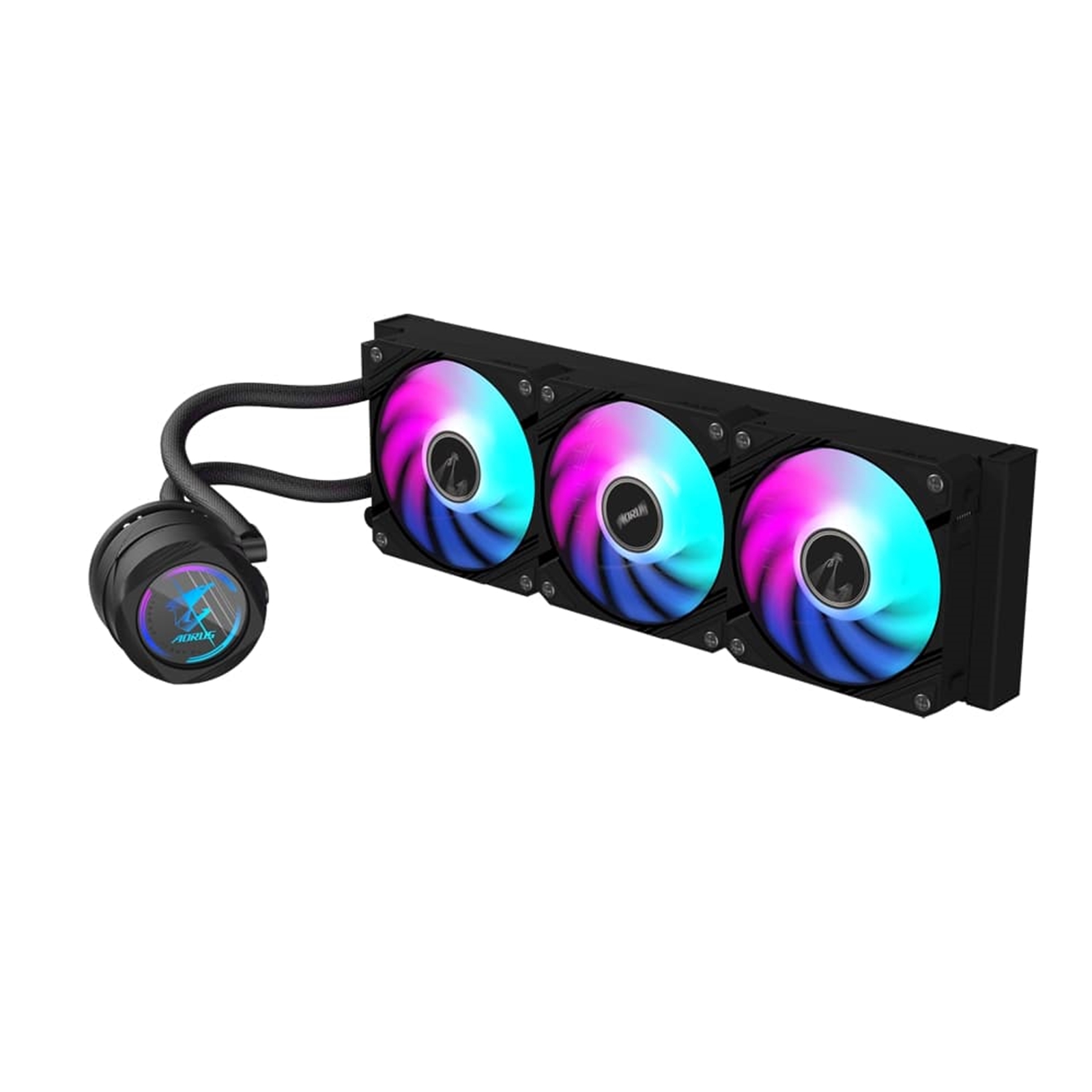 (image for) Gigabyte Aorus Waterforce II 360 AIO Liquid Cooler, 360mm Radiator with 3x ARGB Fans, Intel/AMD Compatible, 330* Rotatable Block, Advanced Cooling