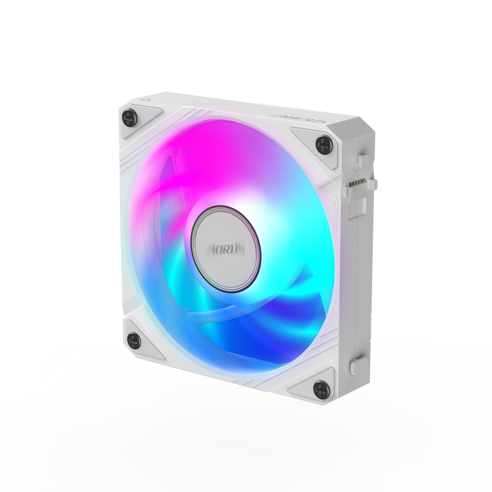 (image for) Gigabyte AORUS EZ Chain Fan 120 ICE - High-Performance 120mm ARGB Case Fan with EZ-Chain Design, Hydro Dynamic Bearing, and Quiet Operation
