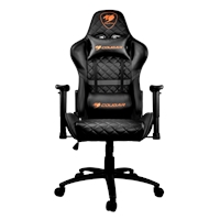 Cougar Armor One Gaming Chair with Reclining and Height Adjustment Black