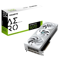 Gigabyte Nvidia Geforce Rtx 5070 Aero Oc 12g Graphics Card, 12gb Gddr7, 6144 Cuda Cores, 2625 Mhz Core Clock, Triple Fan, White, Rgb, 3x Displayports / 1x Hdmi Port Gv-n5070aero Oc-12gd - Tgt01