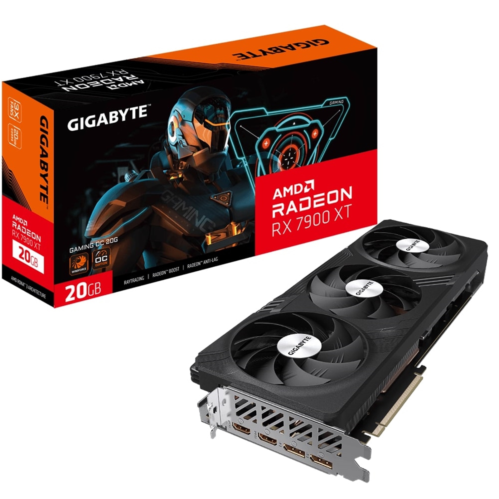 (image for) Gigabyte AMD Radeon RX RX 7900 XT GAMING OC 20G Graphics Card, 20GB GDDR6, 5376 Streams, 2535 MHz Boost Clock, Triple Fan, RGB, 2x DisplayPorts / 2x HDMI Ports